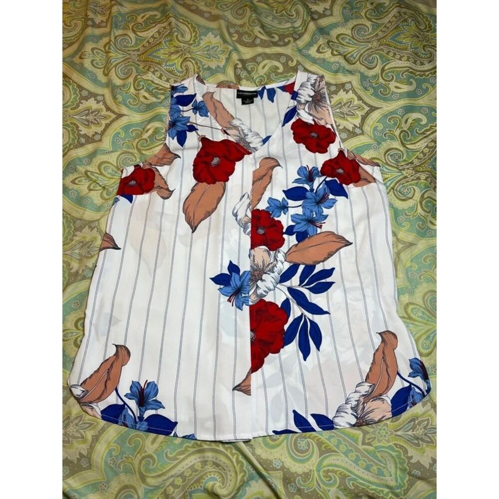 Liz Claiborne Floral Sleeveless Blouse